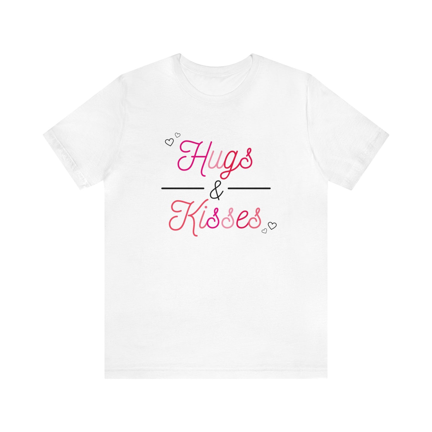 Festive Threads | Valentine's Hugs & Kisses Unisex Jersey Short Sleeve Tee