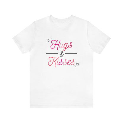 Festive Threads | Valentine's Hugs & Kisses Unisex Jersey Short Sleeve Tee