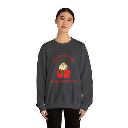 Festive Threads | Christmas Santa Paws Unisex Heavy Blend™ Crewneck Sweatshirt