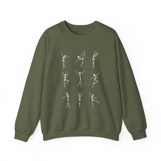 Festive Threads | Halloween Skeleton Ballet Unisex Heavy Blend™ Crewneck Sweatshirt