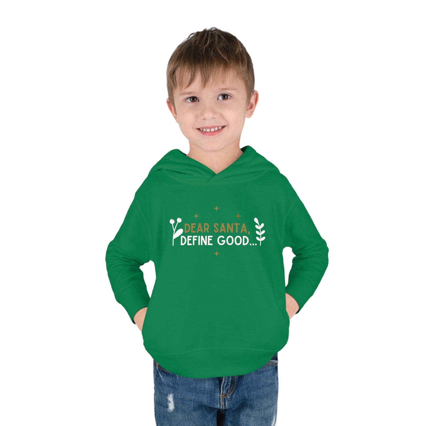 Festive Threads | Christmas Dear Santa Toddler Pullover Fleece Hoodie