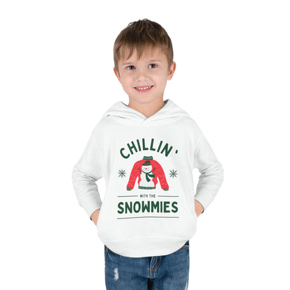 Festive Threads | Christmas Chillin With The Snowmies Toddler Pullover Fleece Hoodie