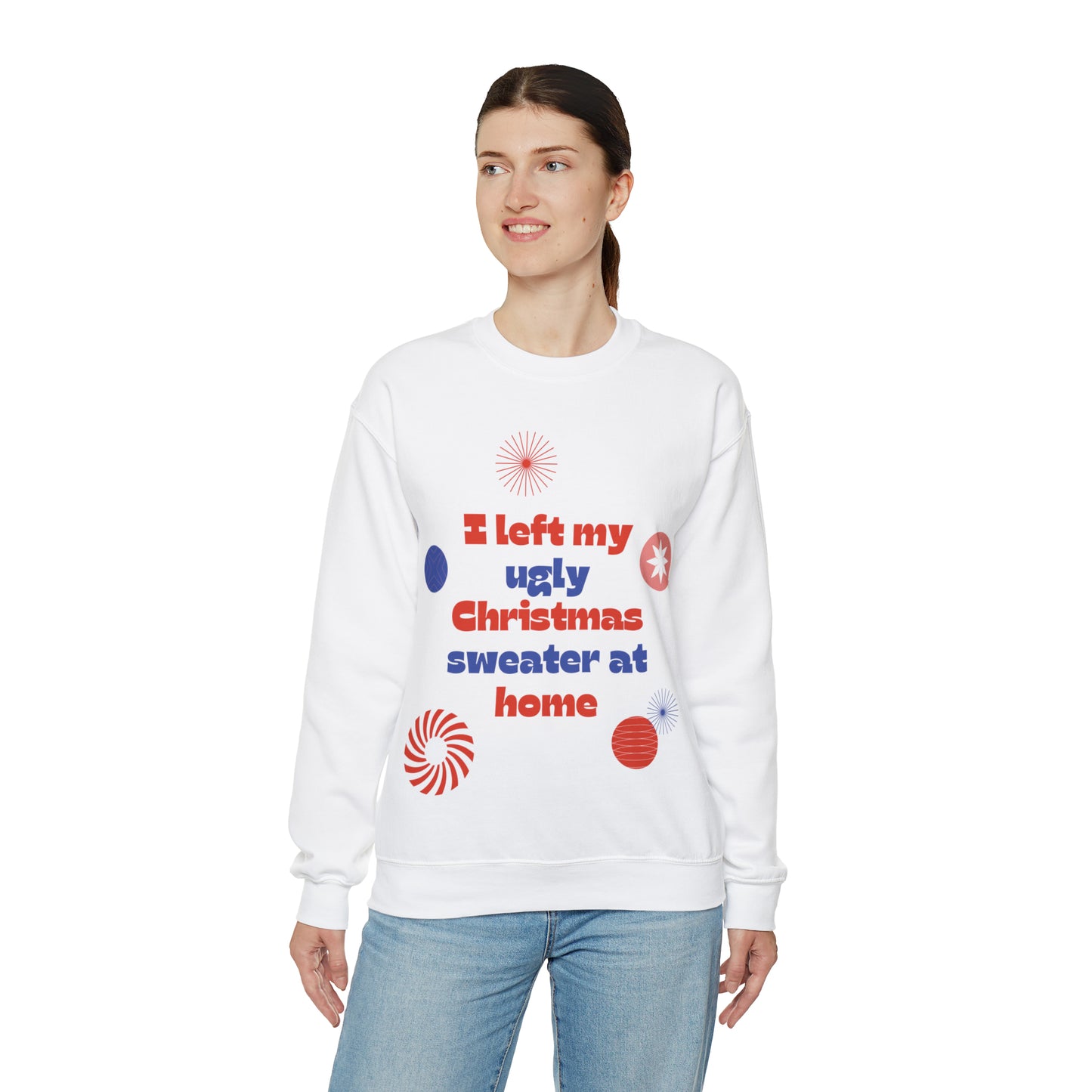 Festive Threads | Christmas Ugly Christmas Sweater Unisex Heavy Blend™ Crewneck Sweatshirt