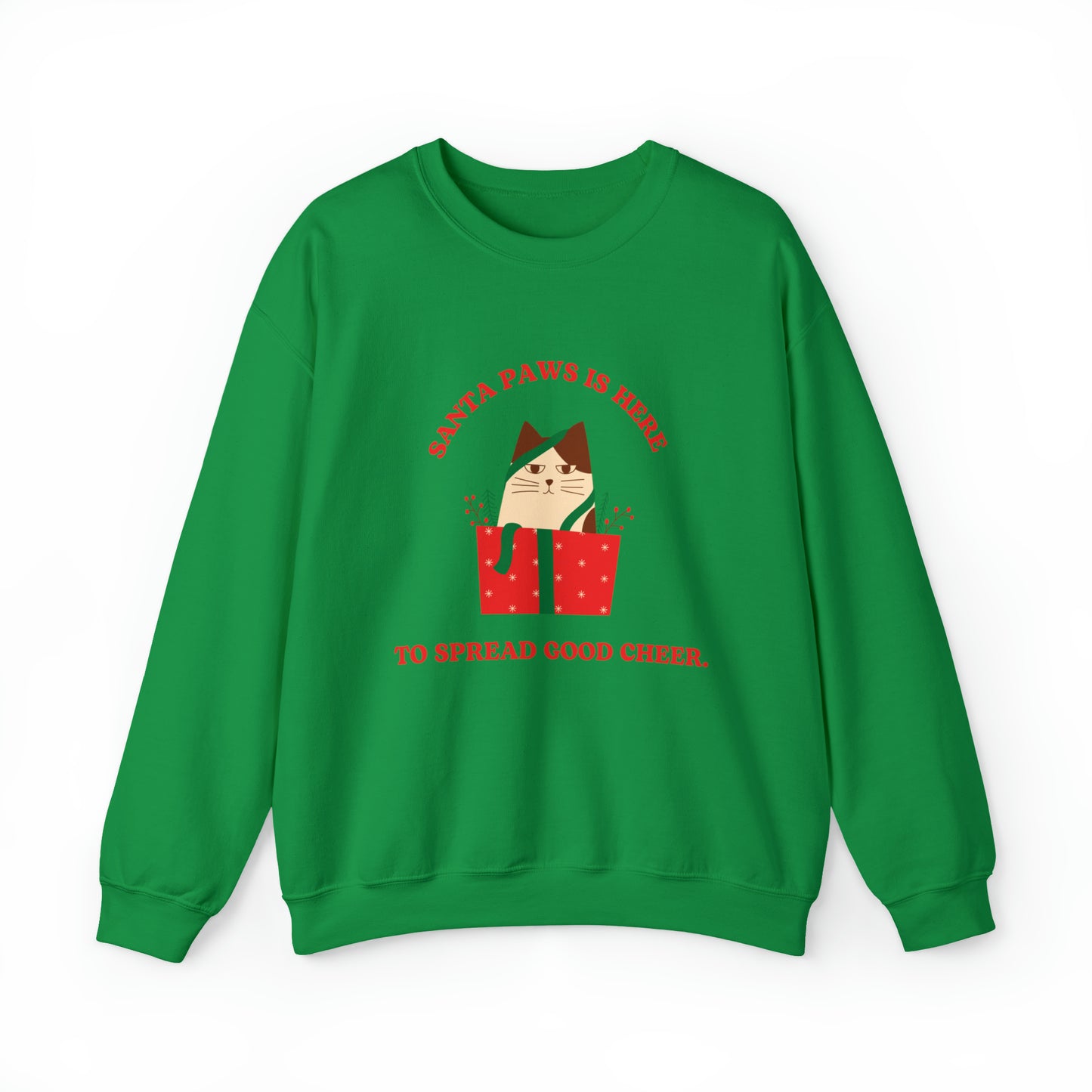 Festive Threads | Christmas Santa Paws Unisex Heavy Blend™ Crewneck Sweatshirt