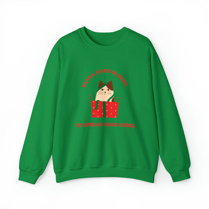 Festive Threads | Christmas Santa Paws Unisex Heavy Blend™ Crewneck Sweatshirt