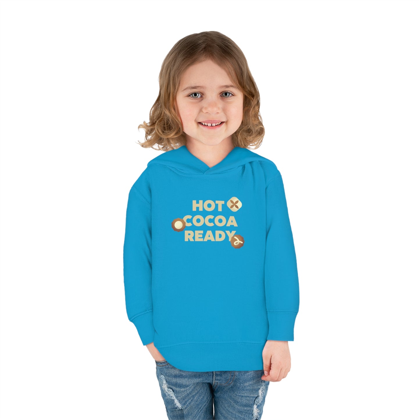 Festive Threads | Christmas Hot Cocoa Ready Toddler Pullover Fleece Hoodie