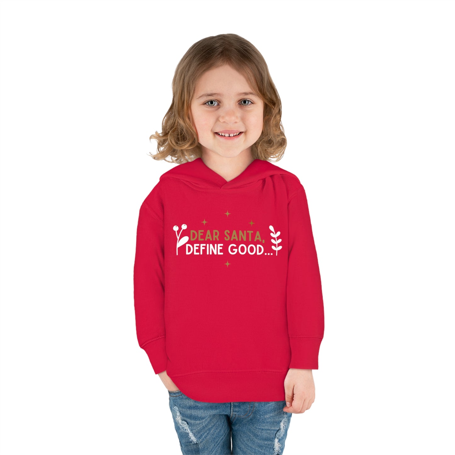 Festive Threads | Christmas Dear Santa Toddler Pullover Fleece Hoodie