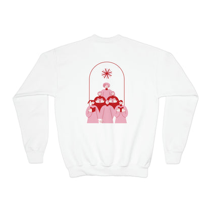 Festive Threads | Christmas Fa La La Youth Crewneck Sweatshirt