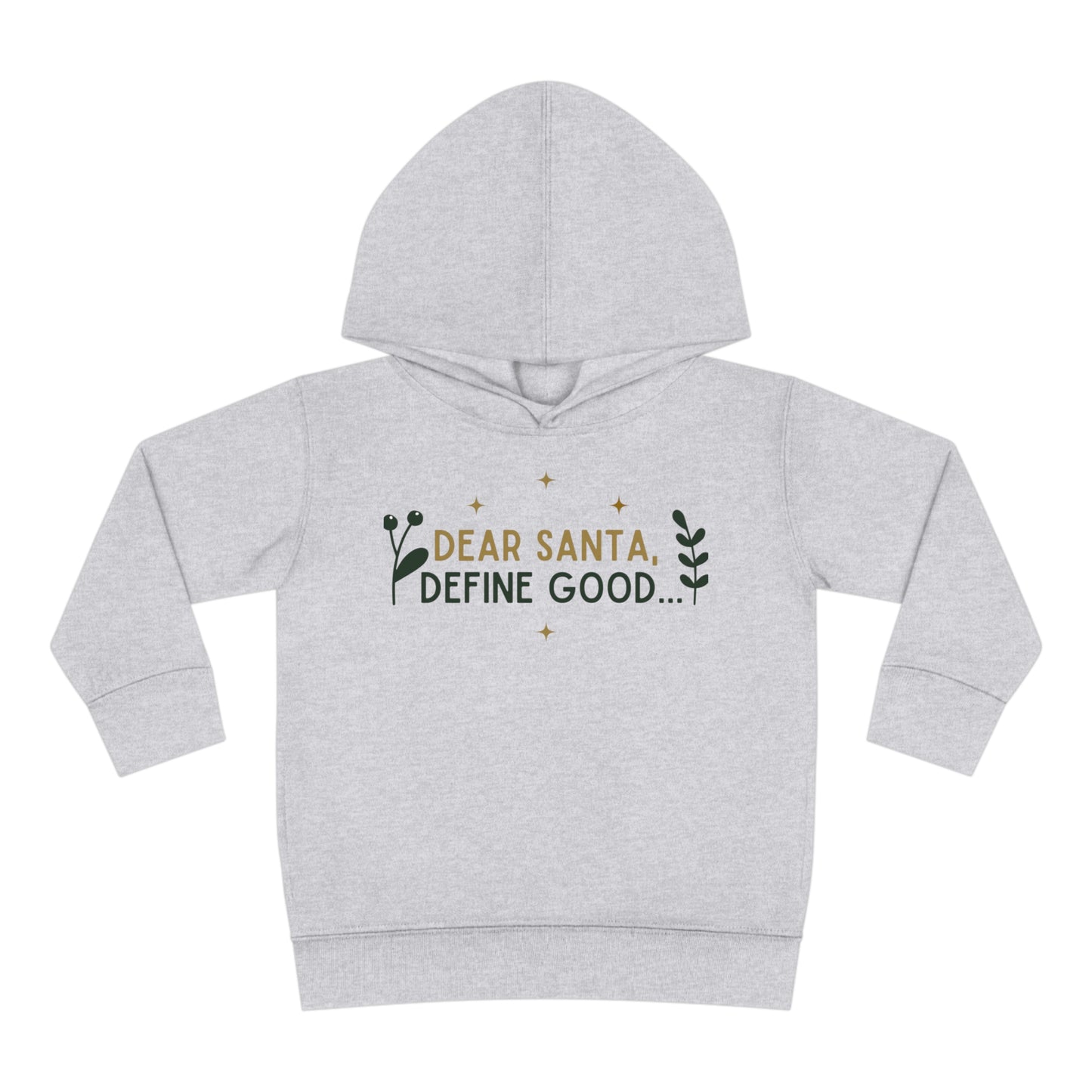 Festive Threads | Christmas Dear Santa Toddler Pullover Fleece Hoodie