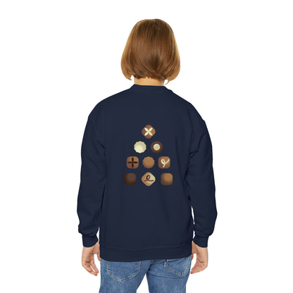 Festive Threads | Christmas Hot Cocoa Ready Youth Crewneck Sweatshirt