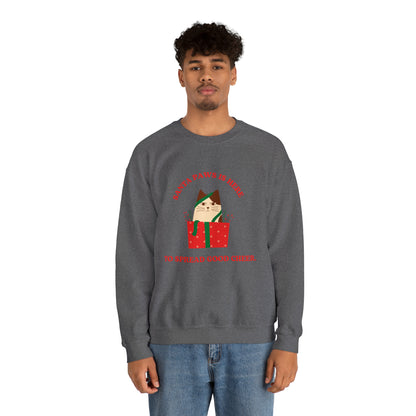 Festive Threads | Christmas Santa Paws Unisex Heavy Blend™ Crewneck Sweatshirt