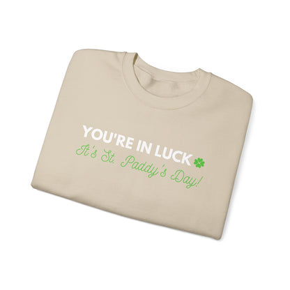 Festive Threads | St. Patrick's Day | You're In Luck Unisex Heavy Blend™ Crewneck Sweatshirt