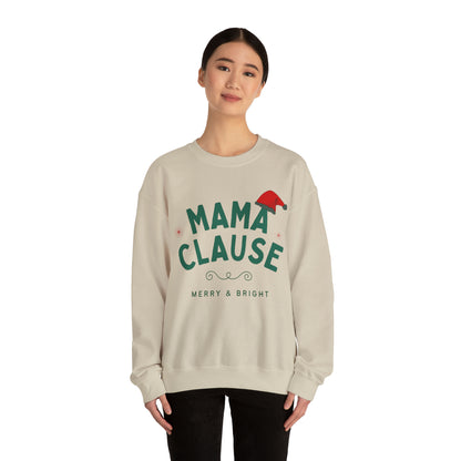 Festive Threads | Christmas Mama Clause Unisex Heavy Blend™ Crewneck Sweatshirt