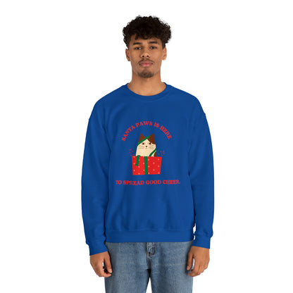 Festive Threads | Christmas Santa Paws Unisex Heavy Blend™ Crewneck Sweatshirt