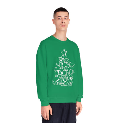 Festive Threads | Christmas Cat Tree Unisex NuBlend® Crewneck Sweatshirt