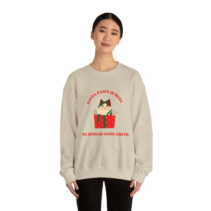 Festive Threads | Christmas Santa Paws Unisex Heavy Blend™ Crewneck Sweatshirt