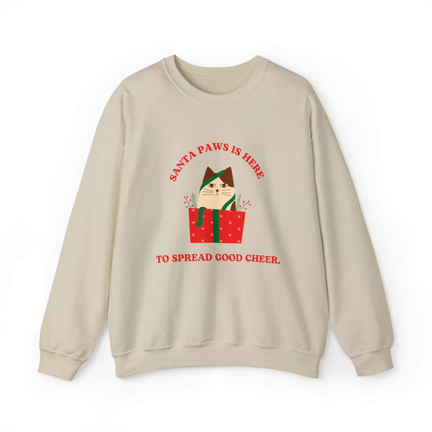 Festive Threads | Christmas Santa Paws Unisex Heavy Blend™ Crewneck Sweatshirt