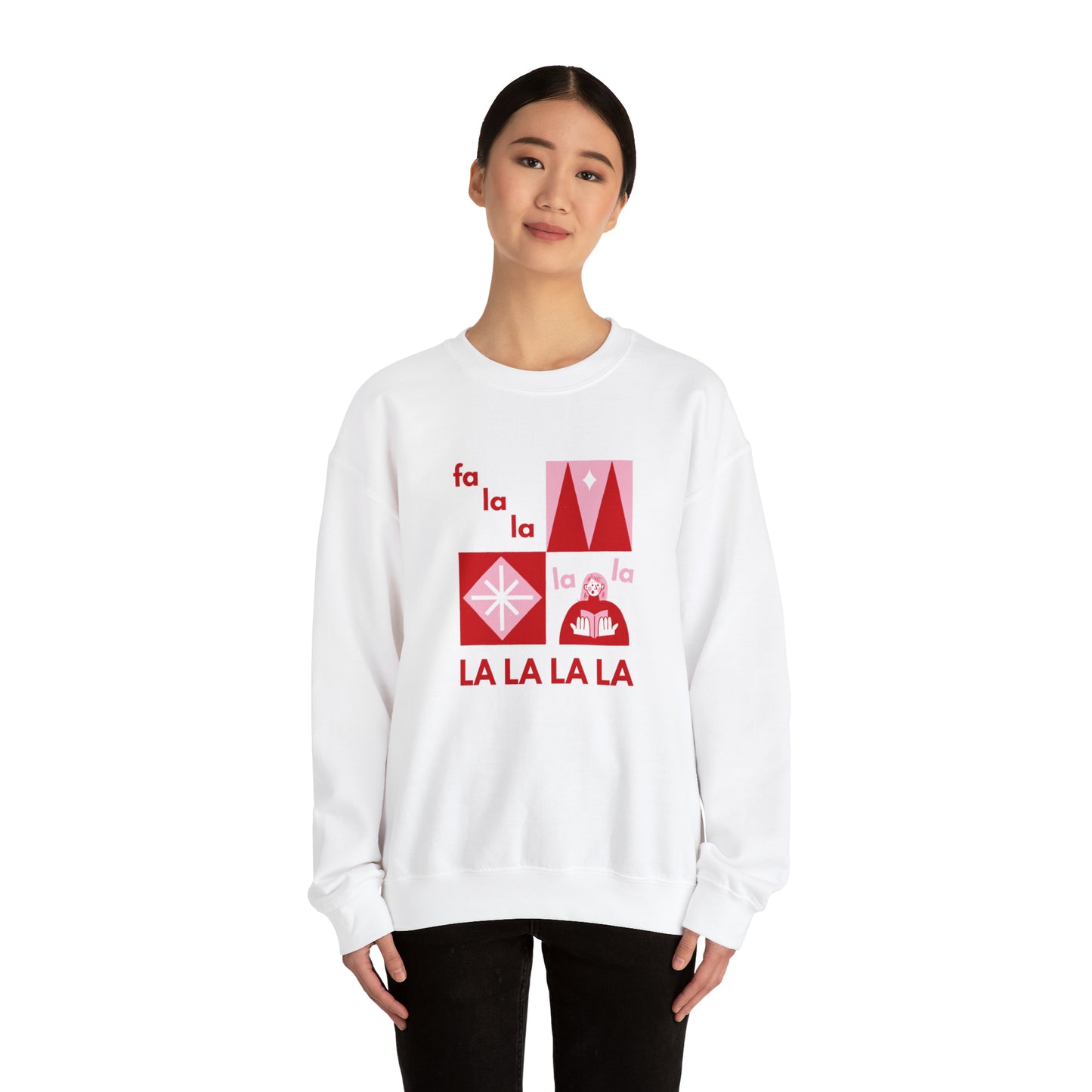 Festive Threads | Christmas Fa La La Unisex Heavy Blend™ Crewneck Sweatshirt