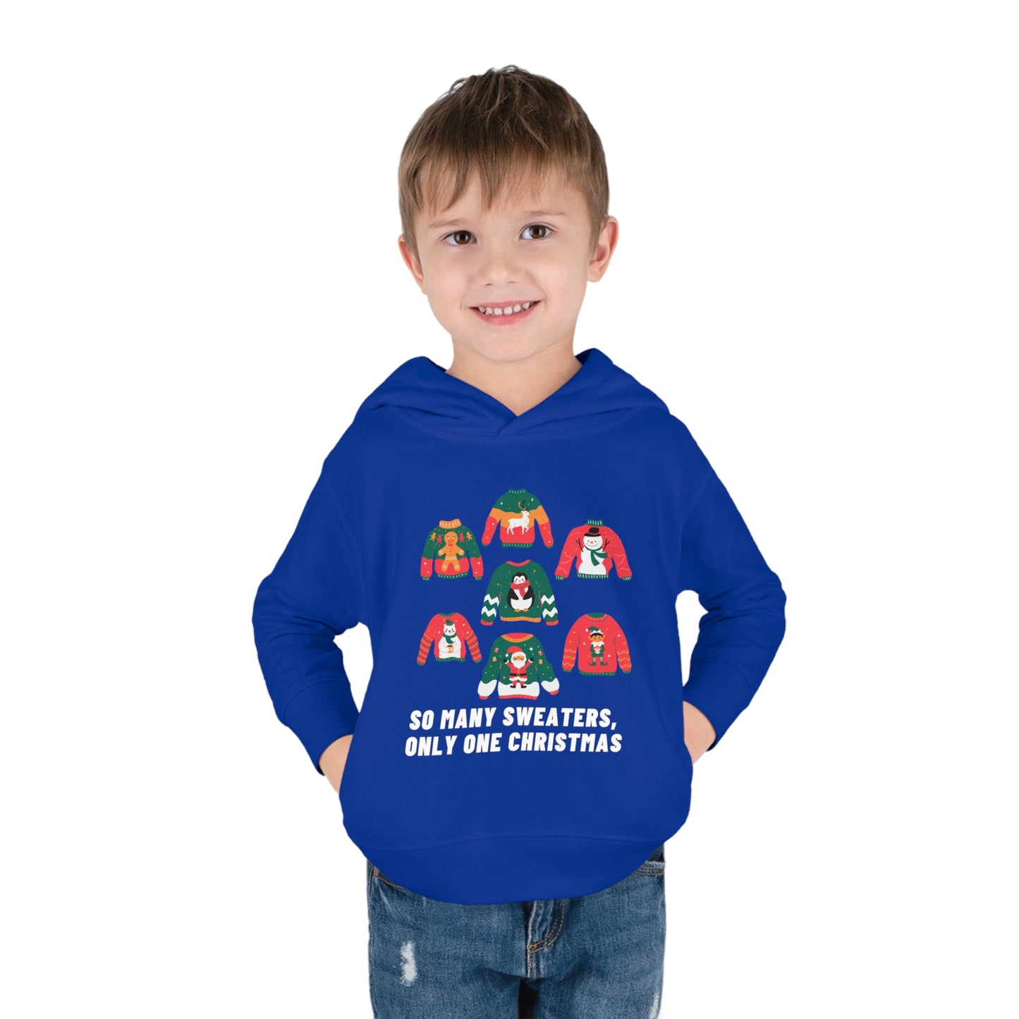 Festive Threads | Christmas So Many Sweaters Toddler Pullover Fleece Hoodie