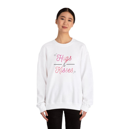 Festive Threads | Valentine's Hugs & Kisses Unisex Heavy Blend™ Crewneck Sweatshirt