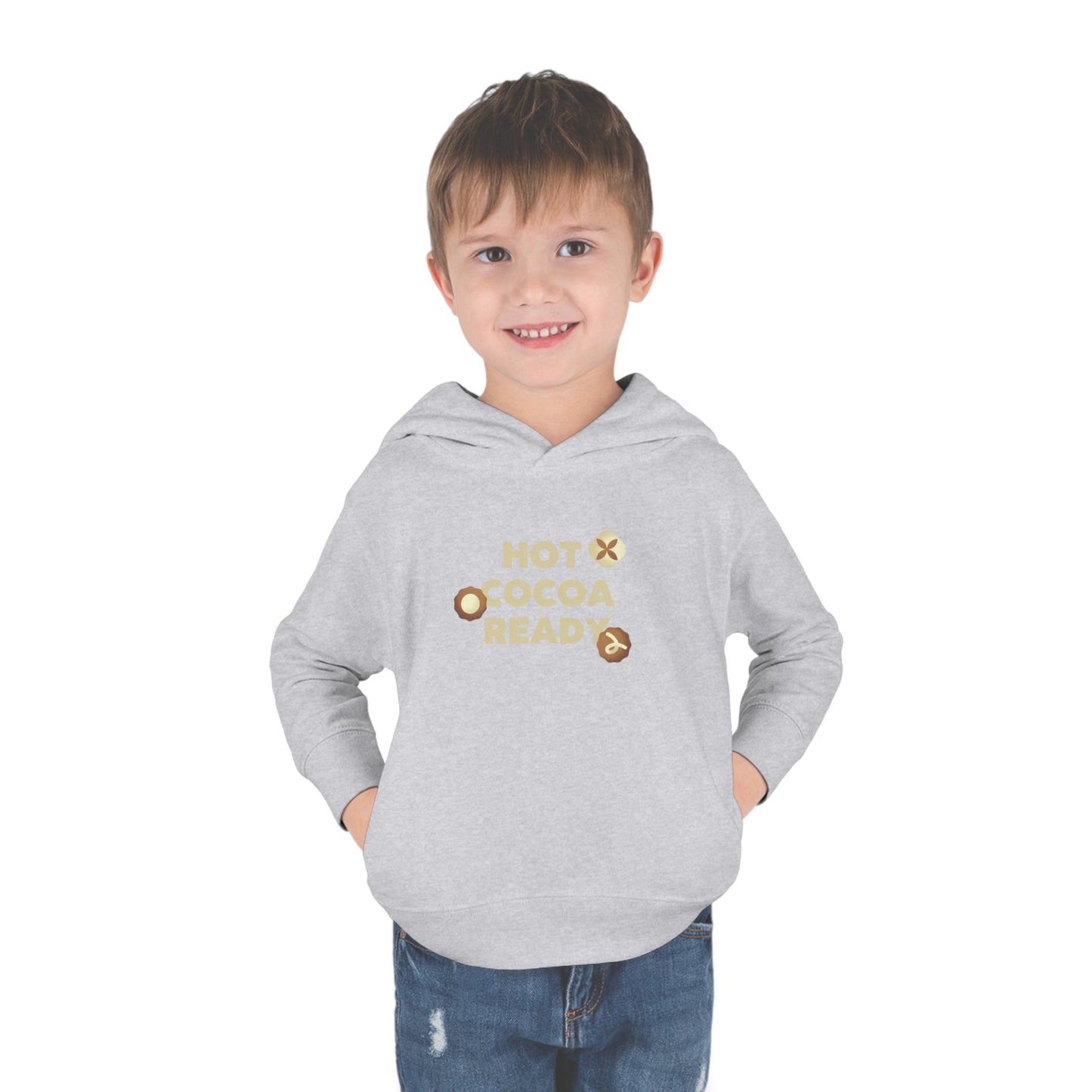 Festive Threads | Christmas Hot Cocoa Ready Toddler Pullover Fleece Hoodie