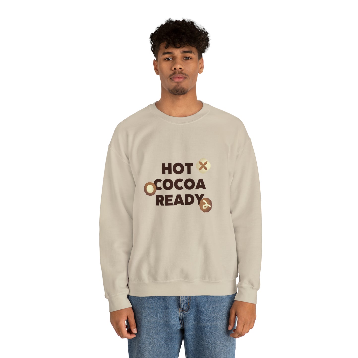 Festive Threads | Christmas Hot Cocoa Ready Unisex Heavy Blend™ Crewneck Sweatshirt