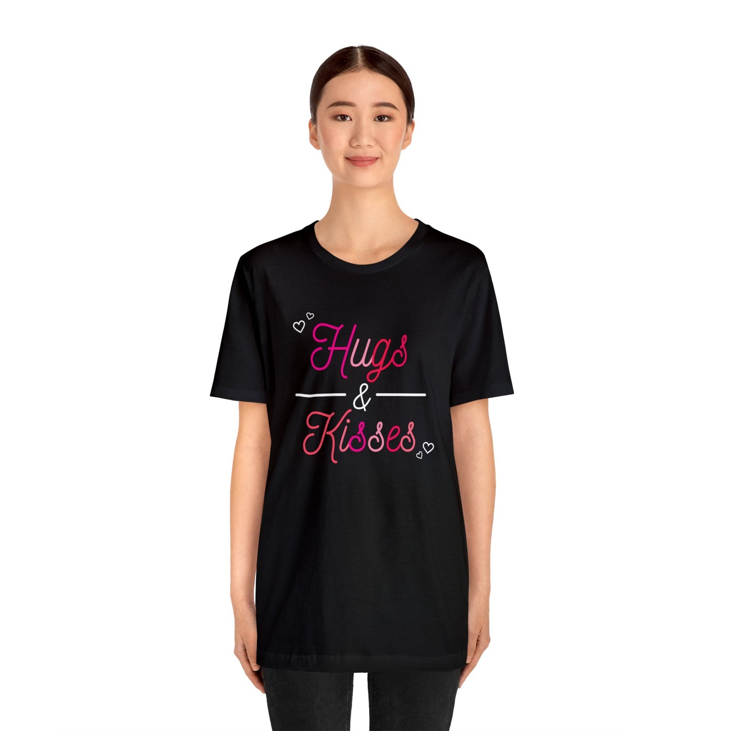 Festive Threads | Valentine's Hugs & Kisses Unisex Jersey Short Sleeve Tee