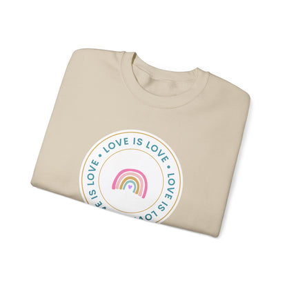 Festive Threads | Valentine's Love Is Love Unisex Heavy Blend™ Crewneck Sweatshirt