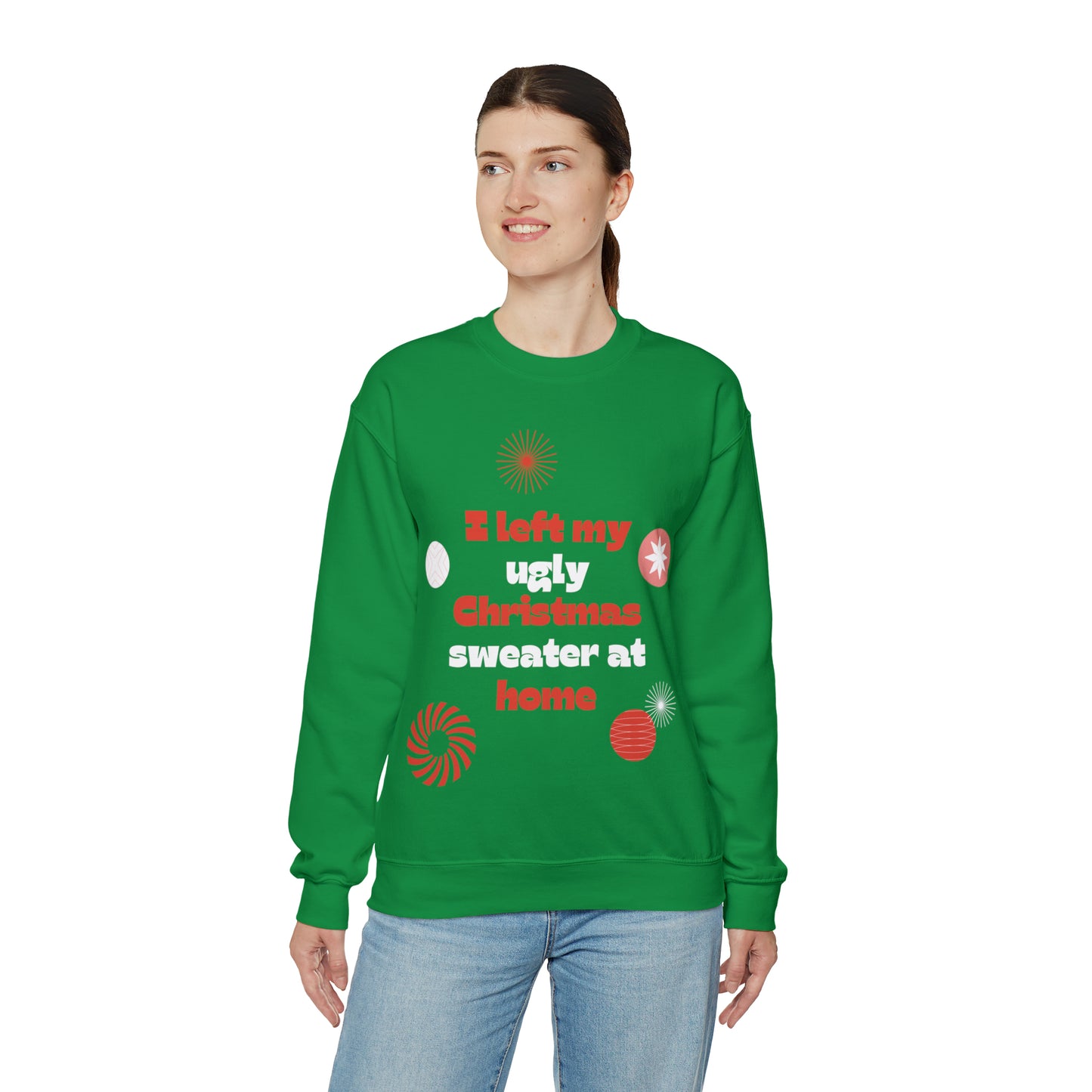 Festive Threads | Christmas Ugly Christmas Sweater Unisex Heavy Blend™ Crewneck Sweatshirt