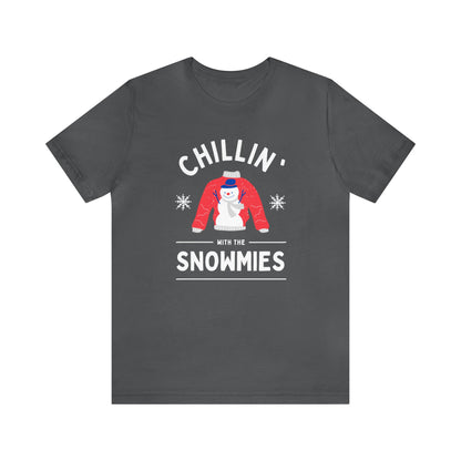 Festive Threads | Christmas Chillin With The Snowmies Unisex Jersey Short Sleeve Tee