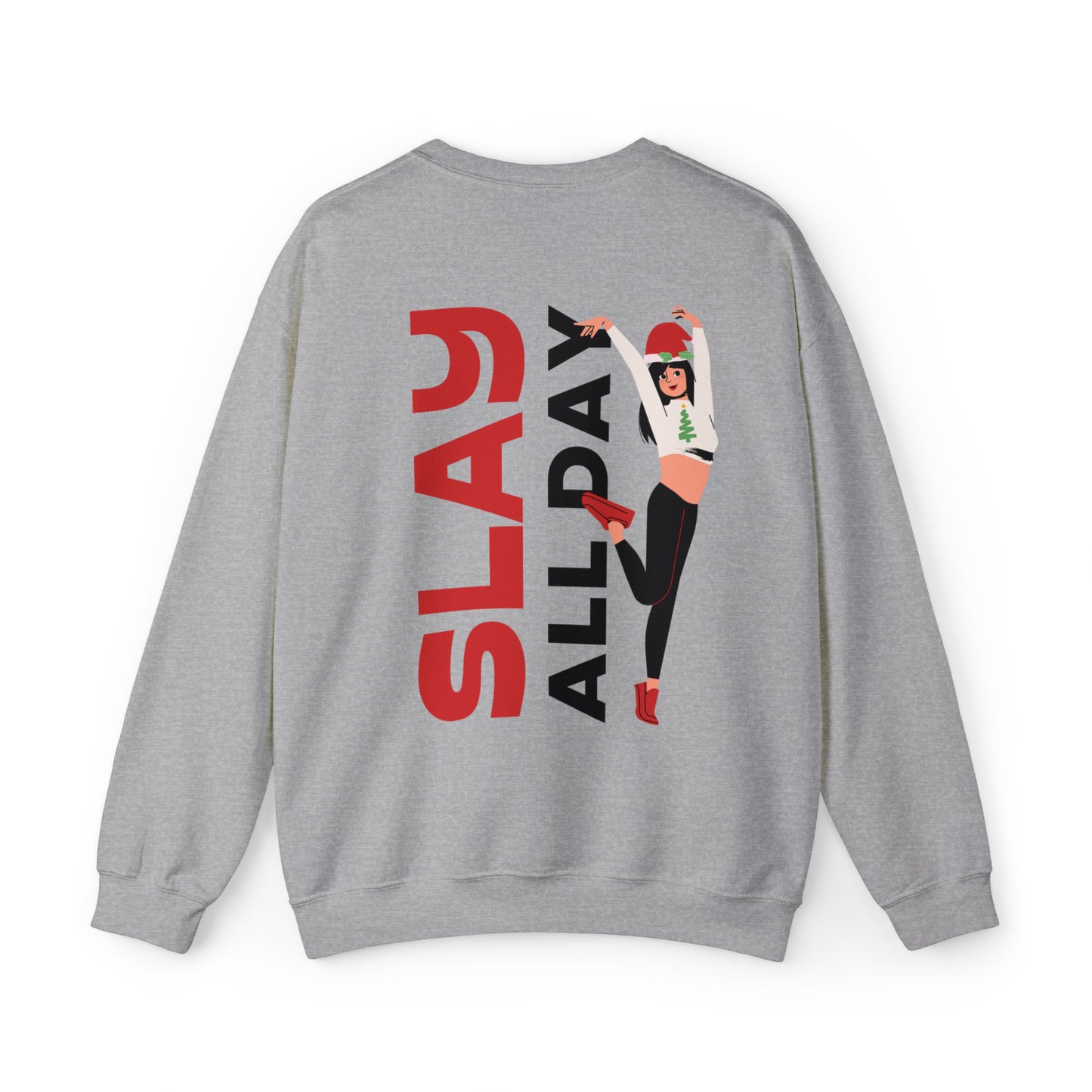 Festive Threads | Christmas Slay All Day Unisex Heavy Blend™ Crewneck Sweatshirt