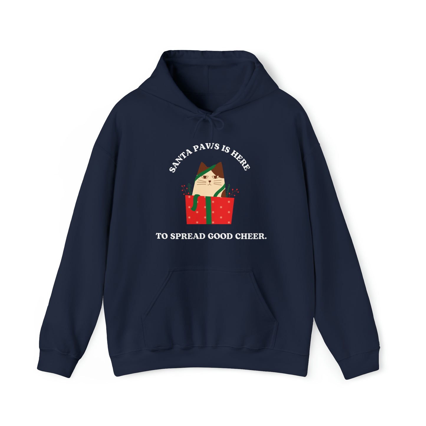 Festive Threads | Christmas Santa Paws Unisex Heavy Blend™ Hooded Sweatshirt