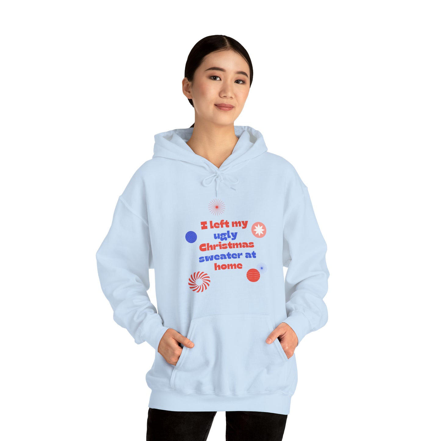 Festive Threads | Christmas Ugly Christmas Sweater Unisex Heavy Blend™ Hooded Sweatshirt