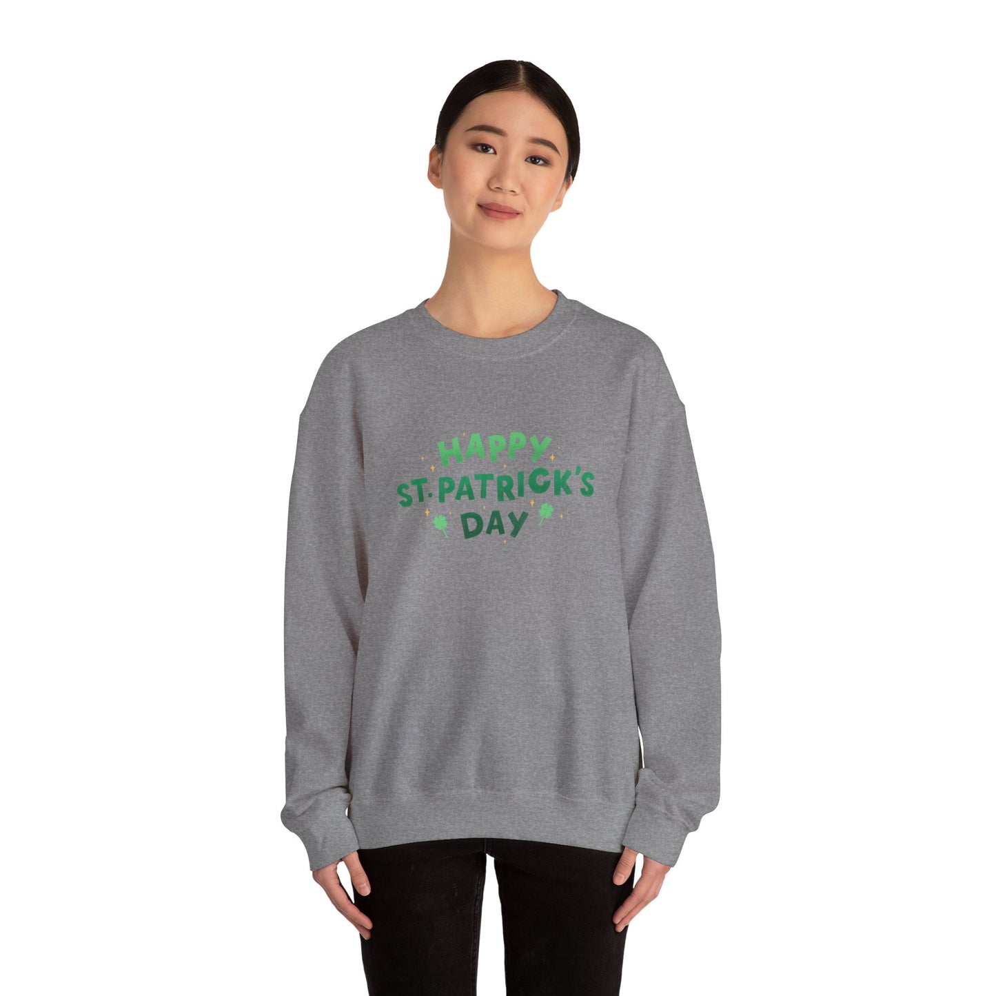 Festive Threads | St. Patrick's Day | Happy St. Patrick's Day Unisex Heavy Blend™ Crewneck Sweatshirt