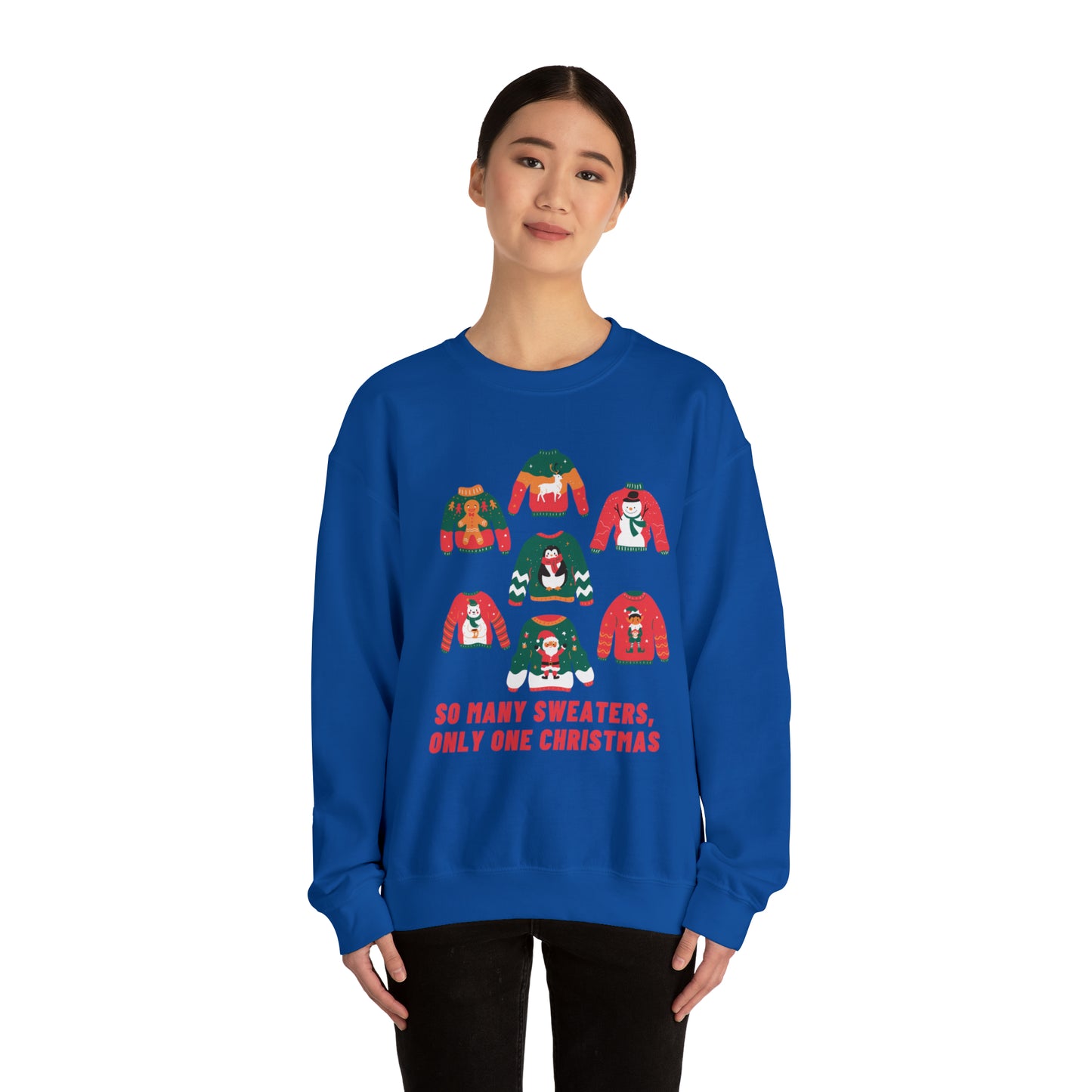 Festive Threads | Christmas So Many Sweaters Unisex Heavy Blend™ Crewneck Sweatshirt