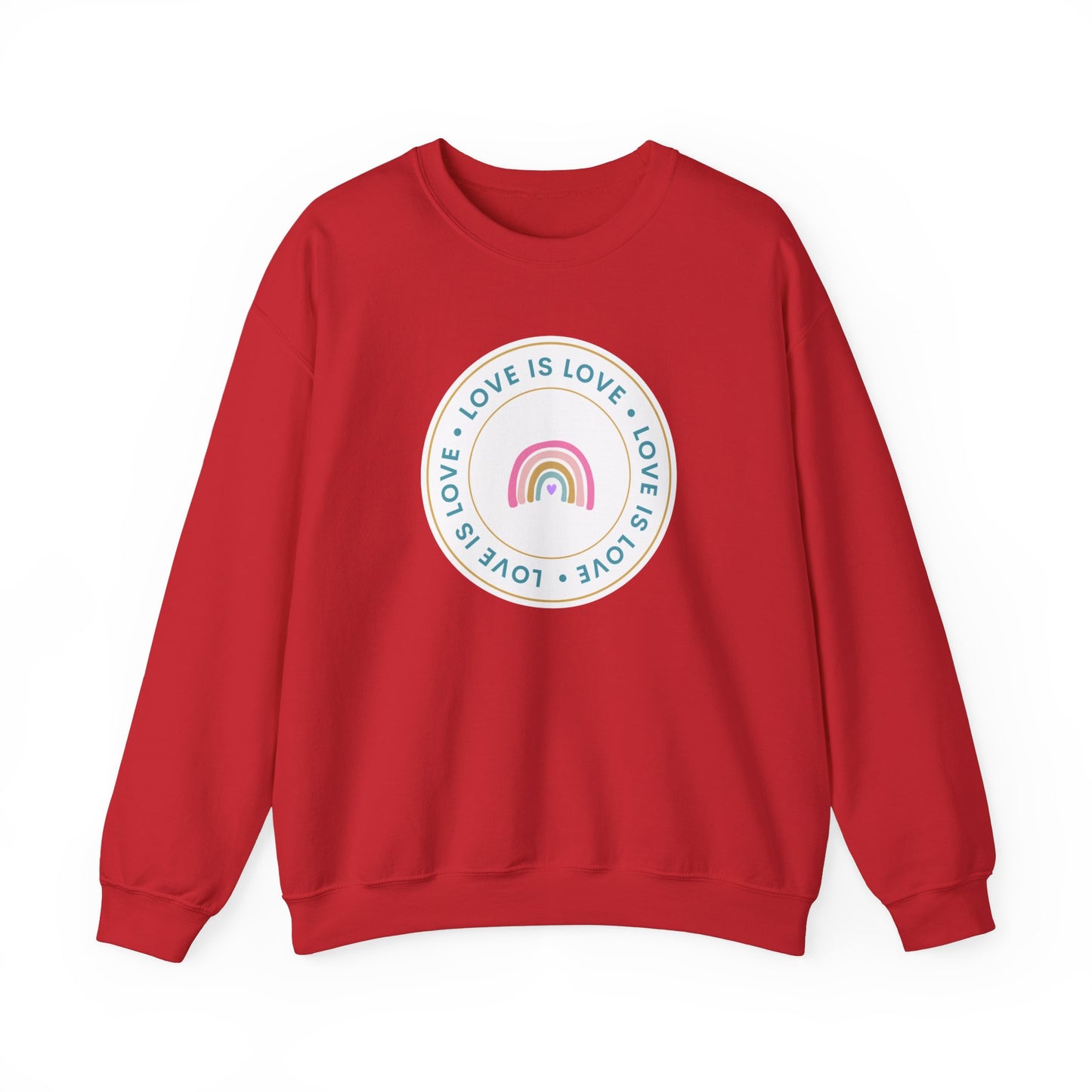 Festive Threads | Valentine's Love Is Love Unisex Heavy Blend™ Crewneck Sweatshirt