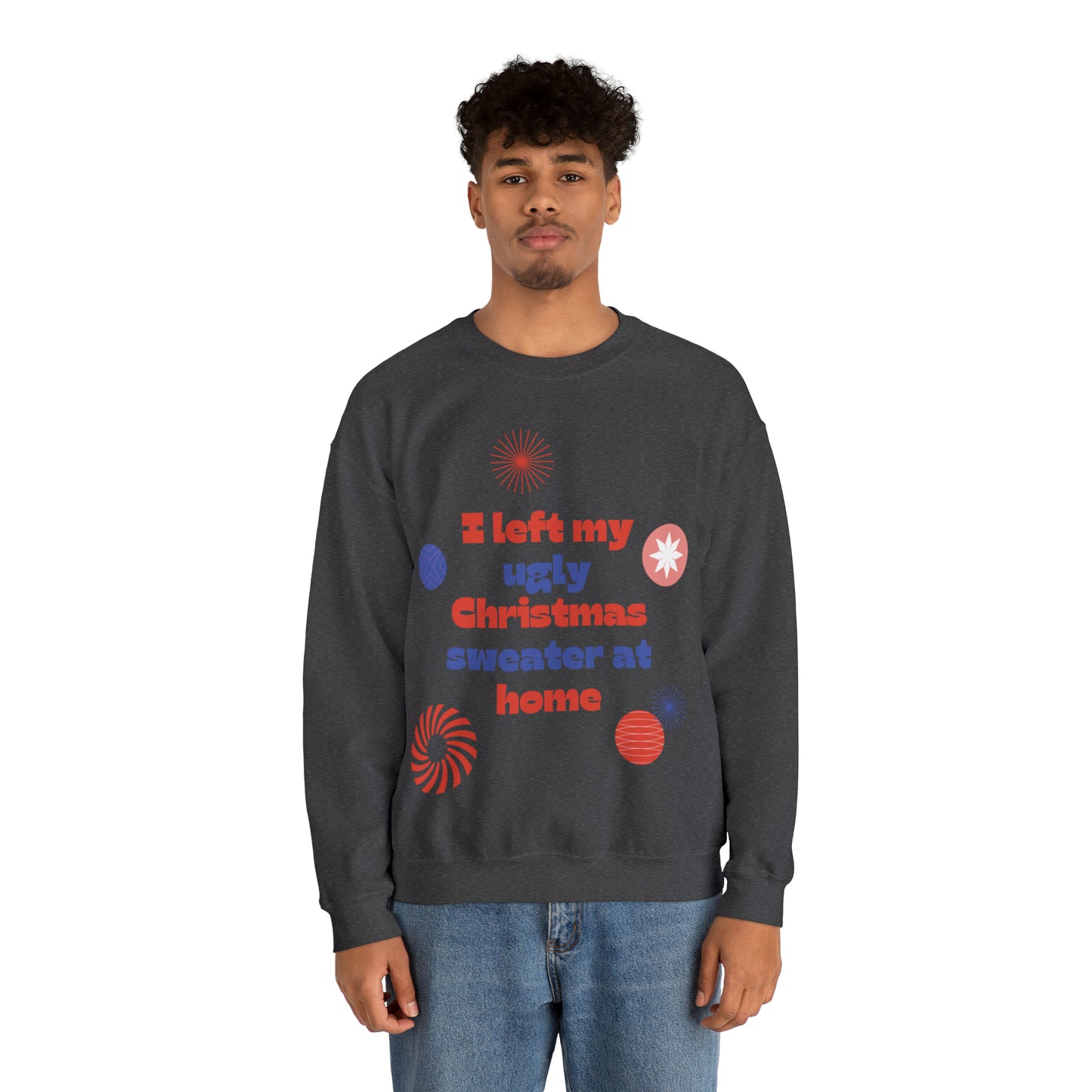 Festive Threads | Christmas Ugly Christmas Sweater Unisex Heavy Blend™ Crewneck Sweatshirt