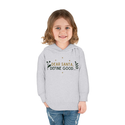 Festive Threads | Christmas Dear Santa Toddler Pullover Fleece Hoodie