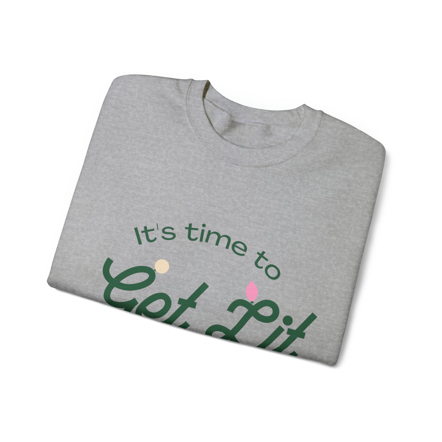 Festive Threads | Christmas Its Time To Get Lit Unisex Heavy Blend™ Crewneck Sweatshirt