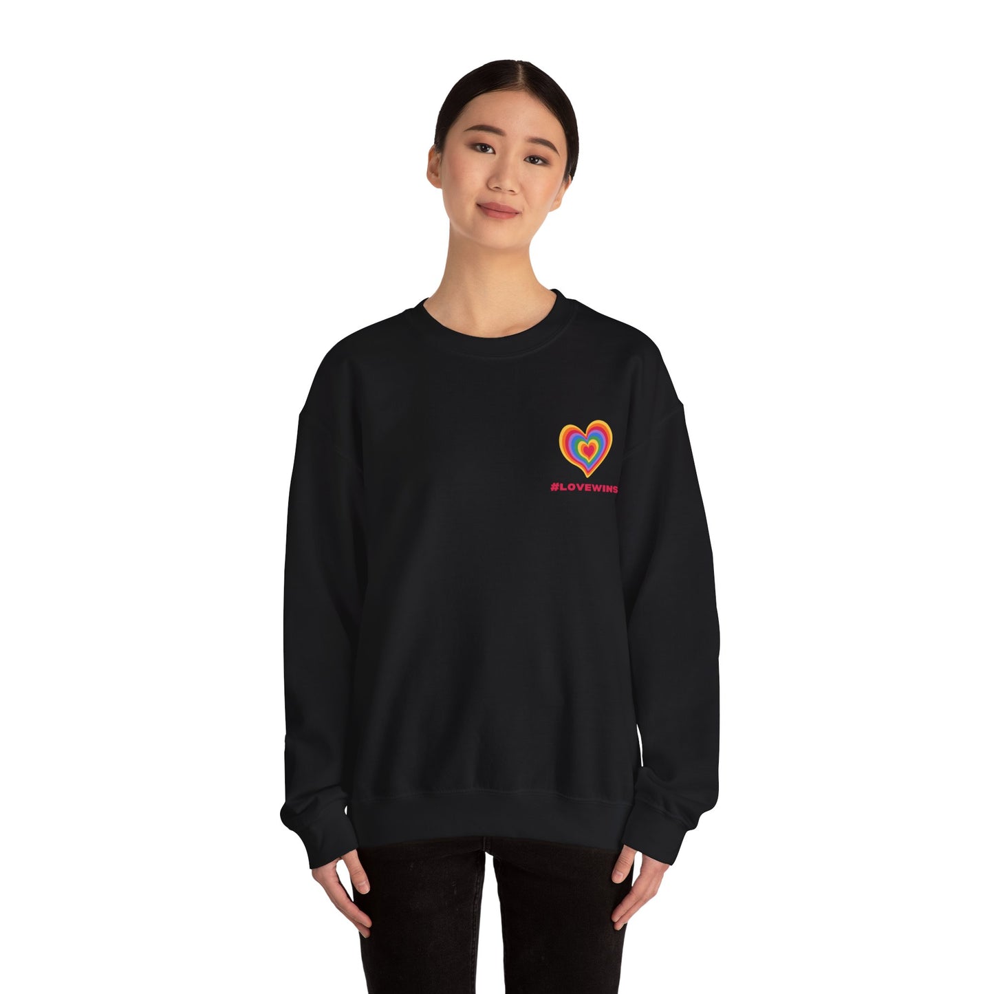 Festive Threads | Valentine's Love Wins Unisex Heavy Blend™ Crewneck Sweatshirt