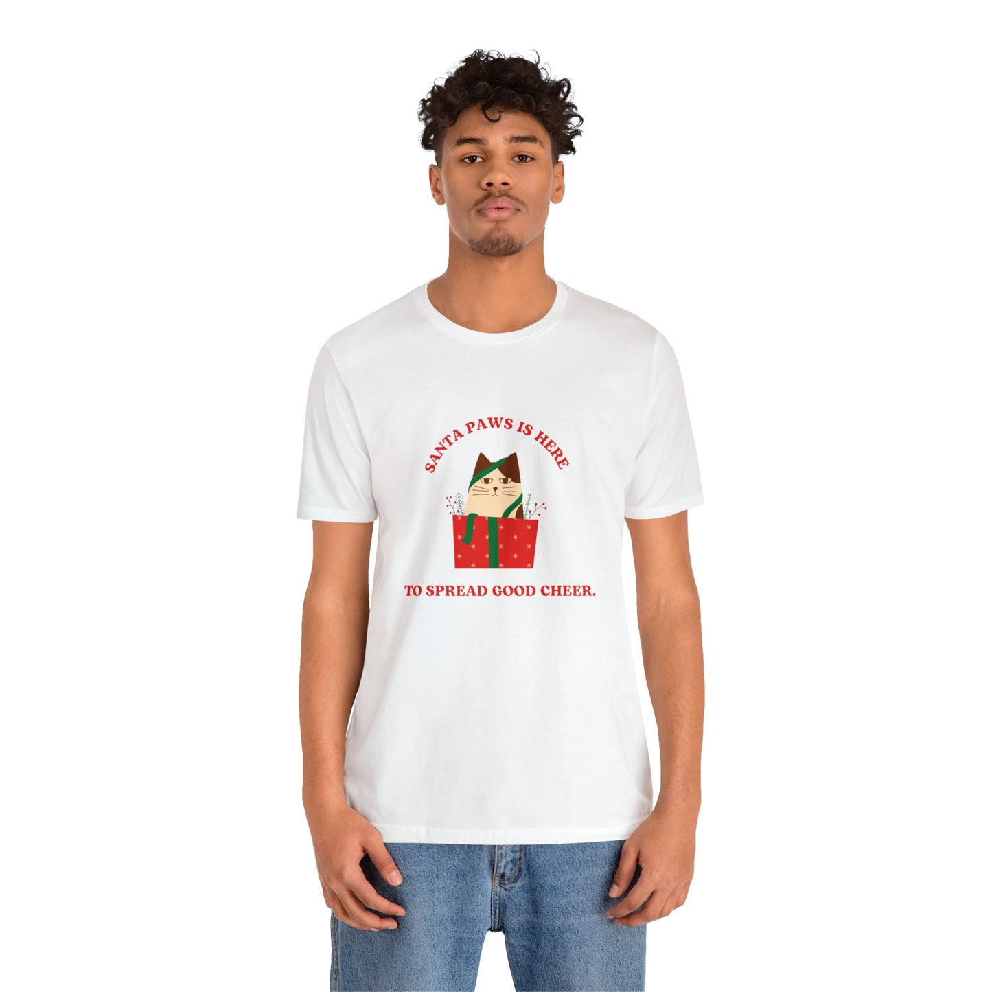 Festive Threads | Christmas Santa Paws Unisex Jersey Short Sleeve Tee