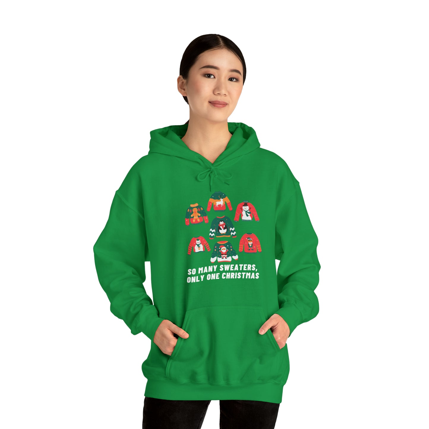 Festive Threads | Christmas So Many Sweaters Unisex Heavy Blend™ Hooded Sweatshirt