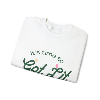 Festive Threads | Christmas Its Time To Get Lit Unisex Heavy Blend™ Crewneck Sweatshirt