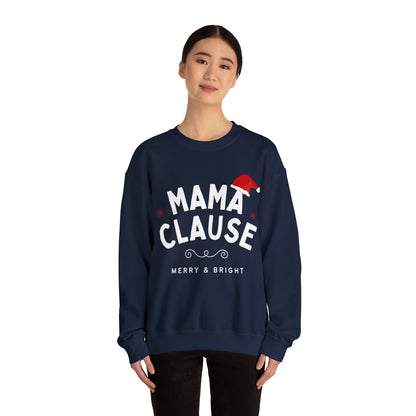 Festive Threads | Christmas Mama Clause Unisex Heavy Blend™ Crewneck Sweatshirt