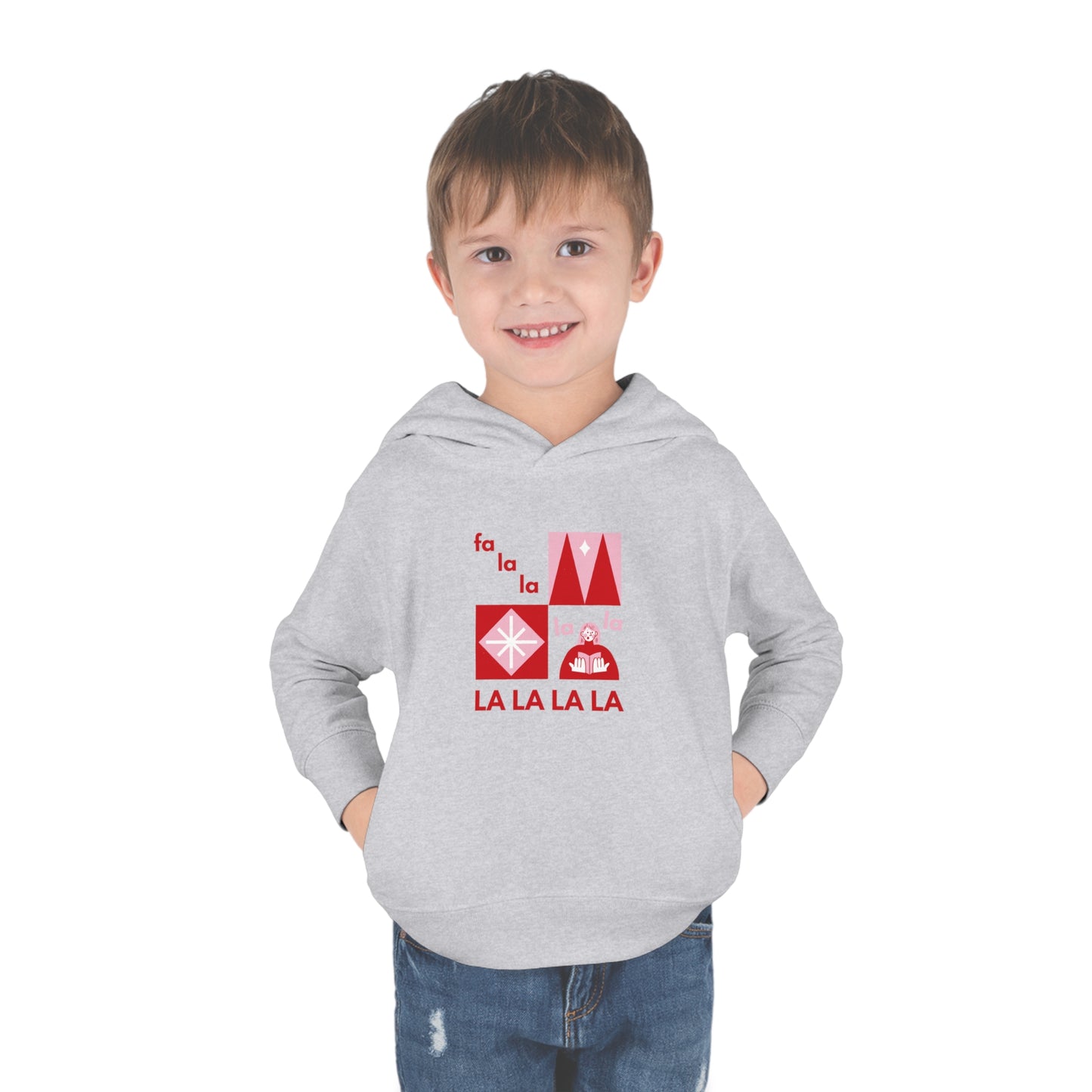 Festive Threads | Christmas Fa La La Toddler Pullover Fleece Hoodie