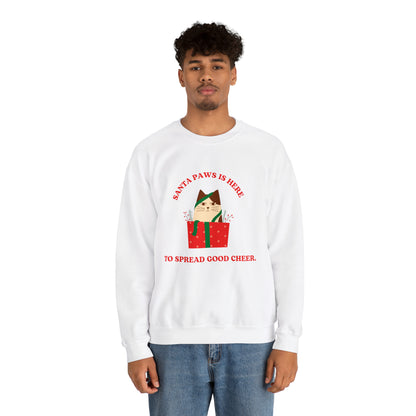 Festive Threads | Christmas Santa Paws Unisex Heavy Blend™ Crewneck Sweatshirt