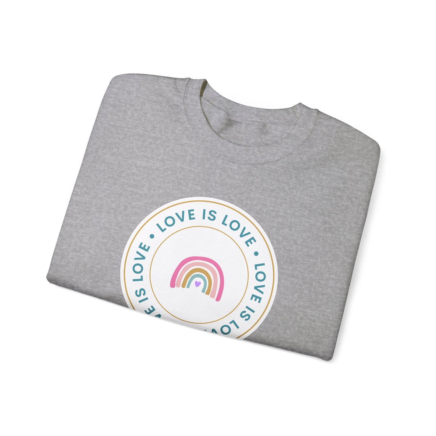 Festive Threads | Valentine's Love Is Love Unisex Heavy Blend™ Crewneck Sweatshirt