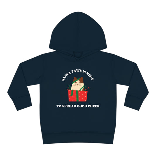 Festive Threads | Christmas Santa Paws Toddler Pullover Fleece Hoodie