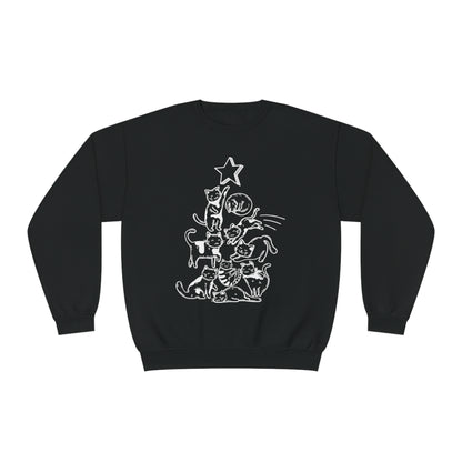 Festive Threads | Christmas Cat Tree Unisex NuBlend® Crewneck Sweatshirt