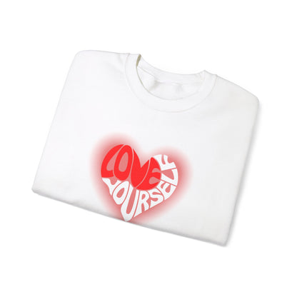 Festive Threads | Valentine's Love Yourself Unisex Heavy Blend™ Crewneck Sweatshirt